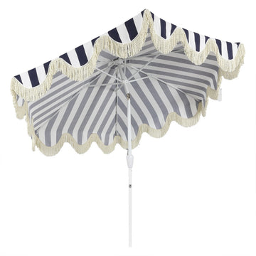 Collins 9 ft. Classic Cottage Tassel Market Patio Umbrella